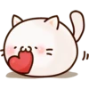 Sticker of a round and pretty cat 27