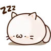 Sticker of a round and pretty cat 28