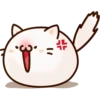 Sticker of a round and pretty cat 29