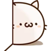 Sticker of a round and pretty cat 30