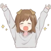 Dog girls sticker 6
