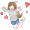 Dog girls sticker 8