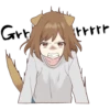 Dog girls sticker 17