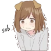 Dog girls sticker 20