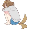 Dog girls sticker 26