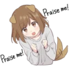 Dog girls sticker 30