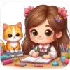 Niñas bonitas leyendo📖💞1🇵🇪Clásica 20