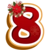 CHRISTMAS NUMBERS POINSETTIA 30