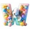 ALFABETO PASCUA CON SNOOPY 5