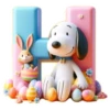 ALFABETO PASCUA CON SNOOPY 6