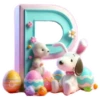 ALFABETO PASCUA CON SNOOPY 7