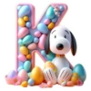 ALFABETO PASCUA CON SNOOPY 8