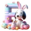 ALFABETO PASCUA CON SNOOPY 9