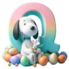 ALFABETO PASCUA CON SNOOPY 10