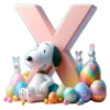 ALFABETO PASCUA CON SNOOPY 11
