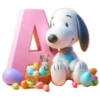 ALFABETO PASCUA CON SNOOPY 12