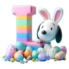 ALFABETO PASCUA CON SNOOPY 13