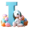 ALFABETO PASCUA CON SNOOPY 16