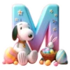 ALFABETO PASCUA CON SNOOPY 17