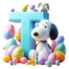 ALFABETO PASCUA CON SNOOPY 18
