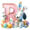 ALFABETO PASCUA CON SNOOPY 19