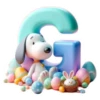 ALFABETO PASCUA CON SNOOPY 22