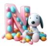 ALFABETO PASCUA CON SNOOPY 23