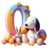 ALFABETO PASCUA CON SNOOPY 25