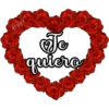 🌹corazón de flores rojas 🌹 8