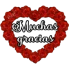 🌹corazón de flores rojas 🌹 9