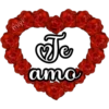 🌹corazón de flores rojas 🌹 11