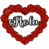 🌹corazón de flores rojas 🌹 18