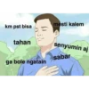 km pst bisa mesti kalem tahan senyumin aj sabar ga bole ngatain