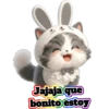 Gatito disfrazado de conejo💞1🇵🇪Clásica 9