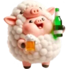 Cerdito disfrazado de oveja💞1🇵🇪Clásica 14