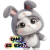 Gatito disfrazado de conejo💞1🇵🇪Clásica 30
