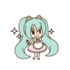 Hatsune Miku x Pusheen (GIF) 7