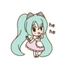 Hatsune Miku x Pusheen (GIF) 8