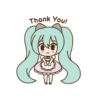 Hatsune Miku x Pusheen (GIF) 9