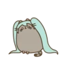 Hatsune Miku x Pusheen (GIF) 13