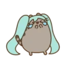 Hatsune Miku x Pusheen (GIF) 17