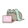 Hatsune Miku x Pusheen (GIF) 21