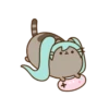 Hatsune Miku x Pusheen (GIF) 22