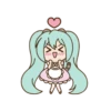Hatsune Miku x Pusheen (GIF) 23