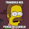 TRANQUILO NED, PIENSA EN LA BIBLIA