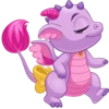 Dragón bebé(Rosa)🐉💞1🇵🇪Clásica 25