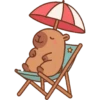 Capibara kawaii de verano 🏖 7
