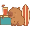 Capibara kawaii de verano 🏖 17