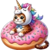 Gato comiendo Donuts🍩💞1🇵🇪Clásica 5