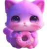 Gato comiendo Donuts🍩💞1🇵🇪Clásica 6